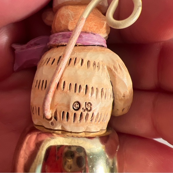 A Lot Of 2 2009/2010Jim Shore Snowman Christmas Hanging Gold Bell Ornament RARE - Picture 7 of 15